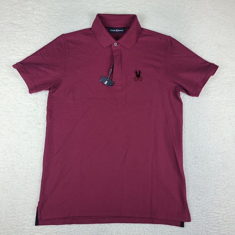 Psycho Bunny Polo Shirt Mens 4 Small Burgundy Red Performance Short Sleeve NWOT